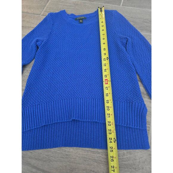 Women's‎ Lauren Ralph Lauren Open Knit Blue Sweater Size Small - Picture 3 of 6